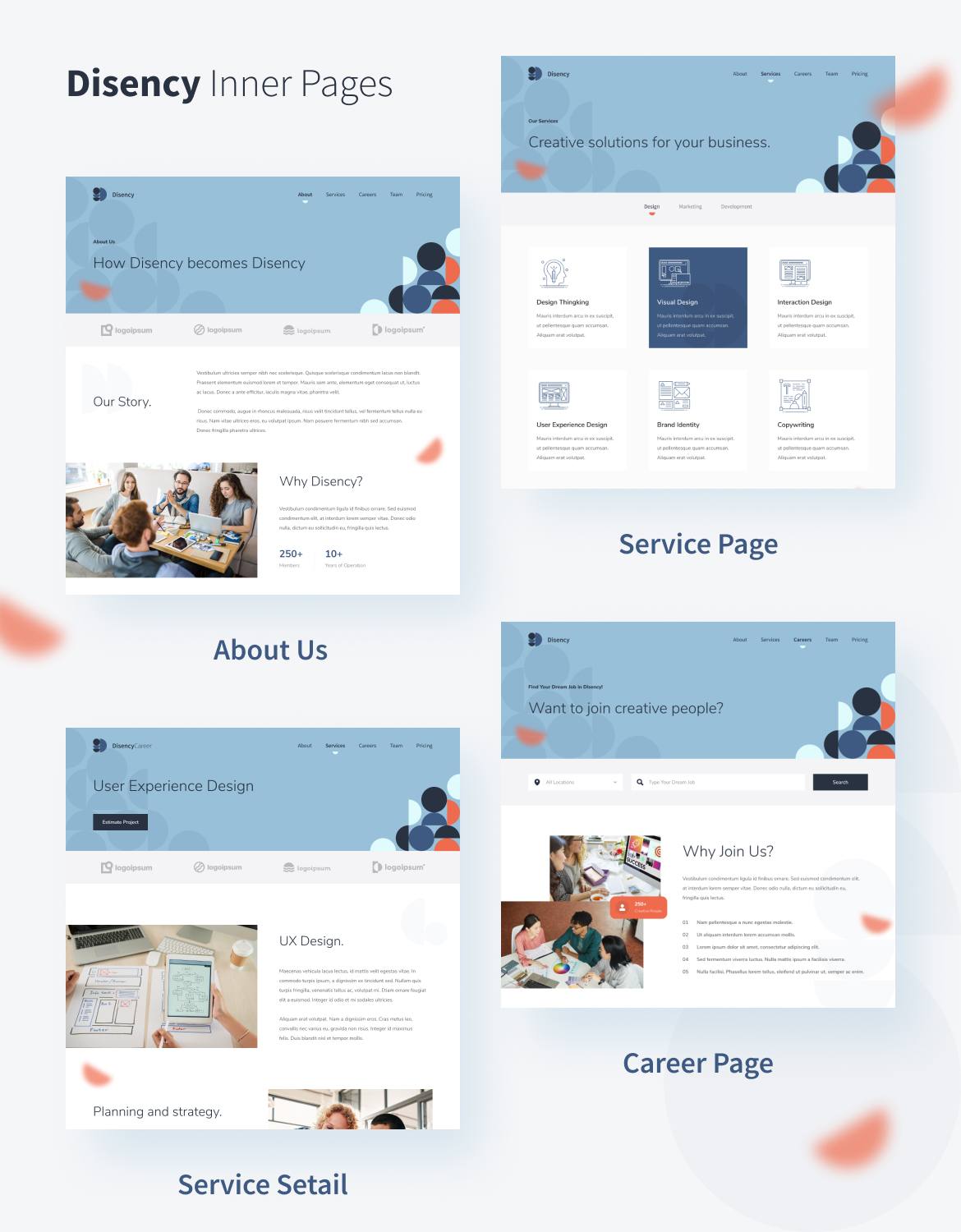 Disency | Startup & Business Web UI Kit for Figma