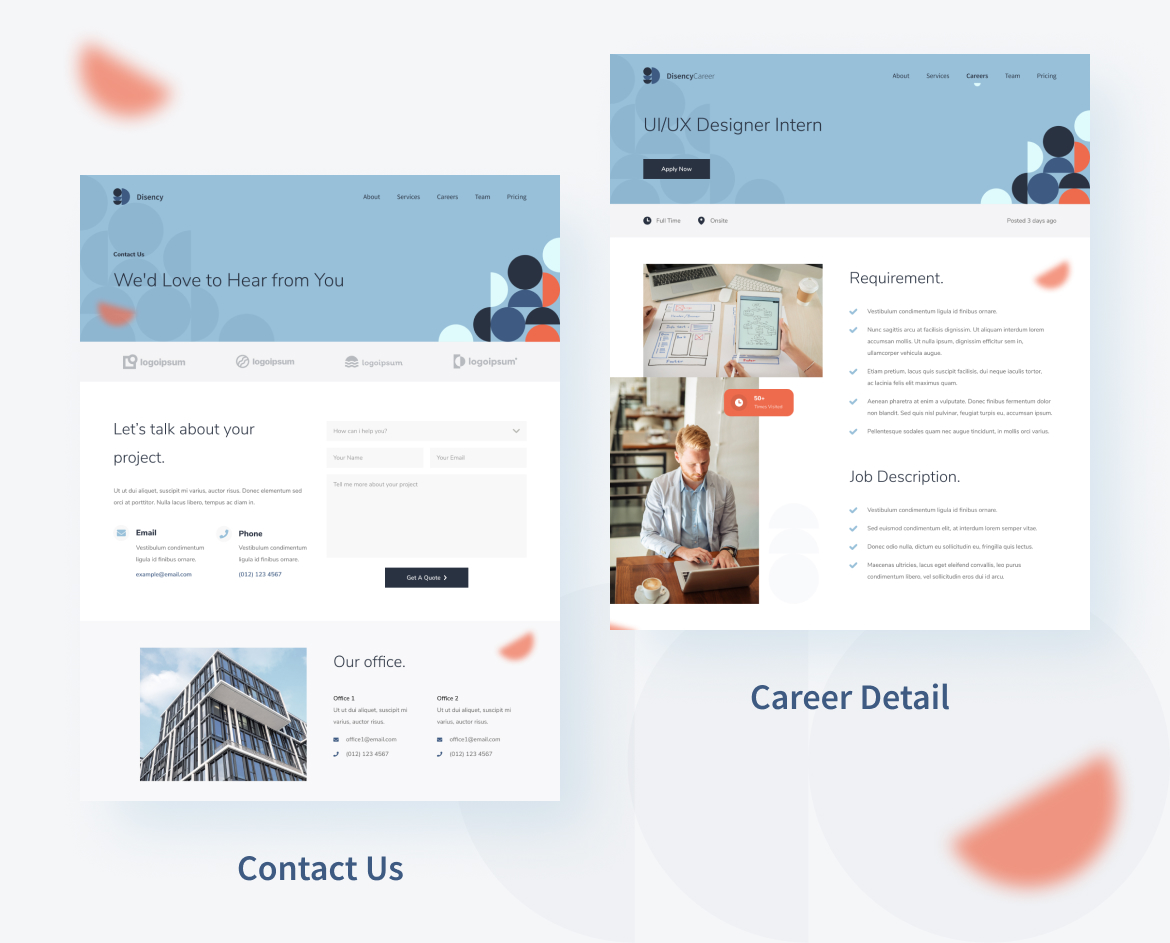 Disency | Startup & Business Web UI Kit for Figma